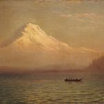 CH401706 Sunrise on Mount Tacoma (oil on canvas) by Bierstadt, Albert (1830-1902); 76.2x111.5 cm; Private Collection; Photo © Christie's Images; American, out of copyright