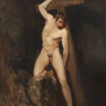 Constable, John; Academic Study of a Male Nude in the Same Pose as a Figure in Michelangelo's 'Last Judgement' in the Sistine Chapel, Rome; National Trust, Anglesey Abbey; http://www.artuk.org/artworks/academic-study-of-a-male-nude-in-the-same-pose-as-a-figure-in-michelangelos-last-judgement-in-the-sistine-chapel-rome-170120