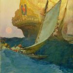 Howard Pyle, An Attack on a Galleon, 1905