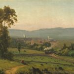 "George Inness, The Lackawanna Valley, c. 1856, oil on canvas, overall: 86 x 127.5 cm (33 7/8 x 50 3/16 in.)
framed: 120.3 x 161.6 x 15.2 cm (47 3/8 x 63 5/8 x 6 in.), Gift of Mrs. Huttleston Rogers, 1945.4.1"
