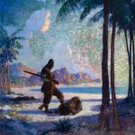 N.C.Wyeth, Illustration for Robinson Crusoe, 1920