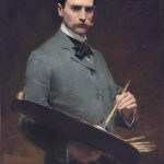 Self-portrait
*oil on canvas
*101.6 x 76.2 cm
*signed b.r.
*circa 1896