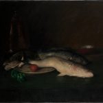 William Merritt Chase (American, Williamsburg, Indiana 1849–1916 New York)
Still Life: Fish, by 1908
American,
Oil on canvas; 40 1/8 x 45 1/16 in. (101.9 x 114.5 cm)
The Metropolitan Museum of Art, New York, George A. Hearn Fund, 1908 (08.139.2)
http://www.metmuseum.org/Collections/search-the-collections/10476