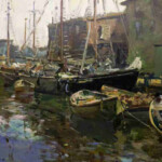 Courtesy image
The Charles Movalli painting titled ÒGloucester Harbor IIÓ will be raffled off by the Rockport Art Association in its major fundraising event this year. No more than 1,000 tickets will be sold for $100. A gala event will be held Oct. 2 for ticket holders at which time the drawing will be held. To purchase a ticket call 978-546-6604 or email rockportart@verizon.net.
